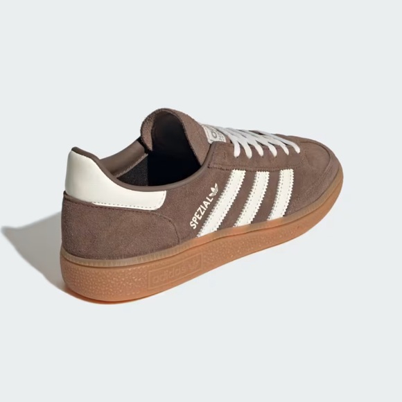 adidas Brown Suede Sneakers with White Stripes - Picture 2 of 7